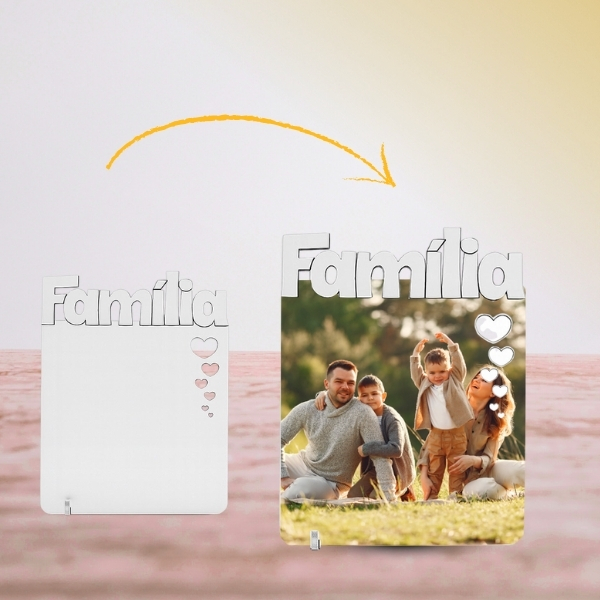 Moldura MDF Familia 20x15cm